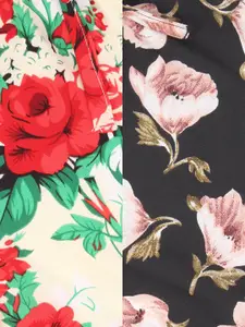 CUTECUMBER Girls Pack of 2 Floral Printed Shorts