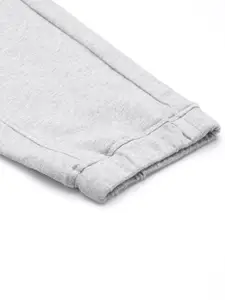 HRX By Hrithik Roshan Lifestyle Men Grey Mel Bio-Wash Solid Sustainable Track Pants