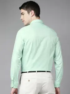 Blackberrys Pure Cotton Self-Design Slim Fit Formal Shirt