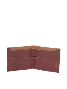 Tommy Hilfiger Men Brown Genuine Leather Two Fold Wallet
