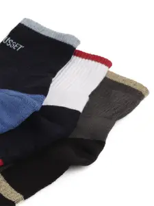 CRUSSET Men Pack of 3 Assorted Above Ankle-Length Socks