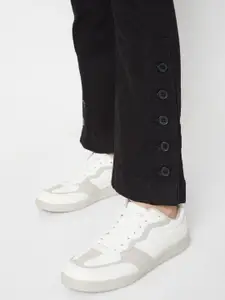 Vero Moda Women Black High-Rise Stretchable Bootcut Jeans