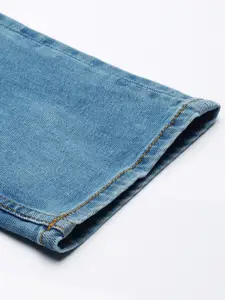 Flying Machine Men Blue Skinny Fit Low-Rise Mildly Distressed Heavy Fade Stretchable Jeans