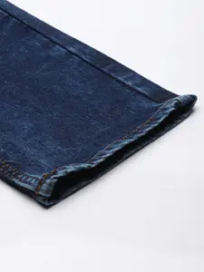 Flying Machine Men Blue Jackson Skinny Fit Low-Rise Heavy Fade Stretchable Jeans