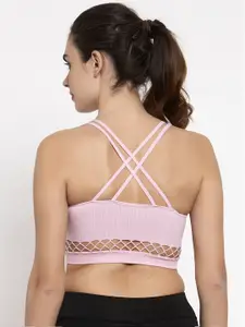 MAKCLAN Pink Sports Bra - Lightly Padded