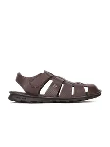 Hush Puppies Men Brown Leather Fisherman Sandals