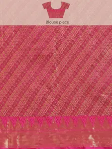 Silk Land Grey & Golden Ethnic Motifs Zari Banarasi Saree