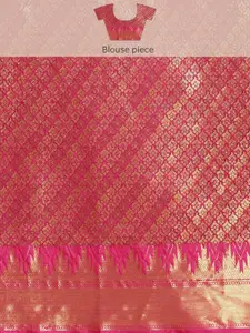 Silk Land Black & Golden Ethnic Motifs Zari Banarasi Saree