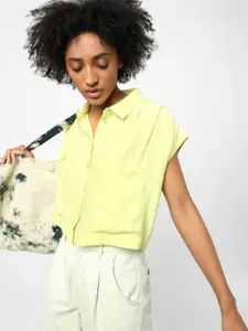 ONLY Women Green Casual Shirt