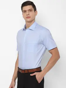 Louis Philippe Men Blue Pure Cotton Formal Shirt