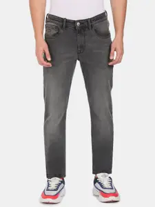 U.S. Polo Assn. Denim Co. Men Black Slim Fit Low Distress Light Fade Jeans