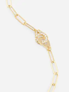 MINUTIAE Women Gold-Plated Brass Link Bracelet
