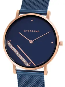 GIORDANO Women Blue Dial & Blue Bracelet Style Straps Analogue Watch GD-60011-22