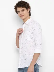 FOREVER 21 Men White Printed Casual Shirt