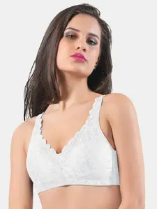 Dazzle White Non-Padded Non-Wired Seamless Everyday Bra 62048starwhite32C