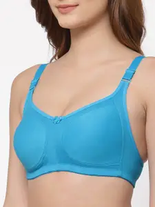 Floret Pack of 2 Non Padded Non-Wired Cotton Full Coverage Everyday Bra With Moulded Cups