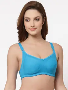 Floret Pack of 2 Non Padded Non-Wired Cotton Full Coverage Everyday Bra With Moulded Cups