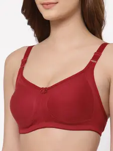Floret Pack of 2 Non Padded Non-Wired Cotton Full Coverage Everyday Bra With Moulded Cups