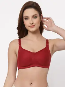 Floret Pack of 2 Non Padded Non-Wired Cotton Full Coverage Everyday Bra With Moulded Cups