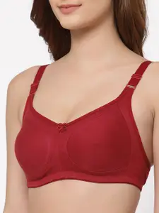 Floret Pack of 2 Non Padded Non-Wired Cotton Full Coverage Everyday Bra With Moulded Cups