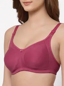 Floret Pack of 2 Non Padded Non-Wired Cotton Full Coverage Everyday Bra With Moulded Cups