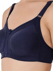 Floret Pack of 2 Non Padded Non-Wired Cotton Full Coverage Everyday Bra With Moulded Cups
