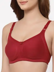 Floret Pack of 2 Non Padded Non-Wired Cotton Full Coverage Everyday Bra With Moulded Cups