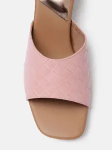 Anouk Women Textured Open Toe Block Heels