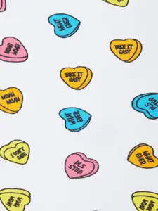 People Off White Conversational Print Crop Top