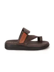 Hush Puppies Men Brown Leather Comfort Sandals