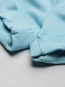 FOREVER 21 Women Blue Self-Designed Shorts