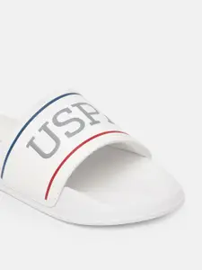 U.S. Polo Assn. U S Polo Assn Men White Printed Sliders