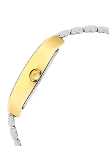 Titan Men Black Dial & Multicoloured Stainless Steel Bracelet Style Straps Analogue Watch 9315BM03