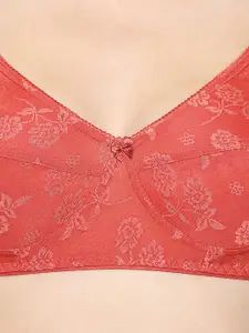 Sonari Black & Red Set of 2 Floral Non-Padded Minimizer Bra