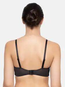 Triumph Black Astra Luxury Lace Embroidery Lightly Padded Wireless Rose Lace Bra