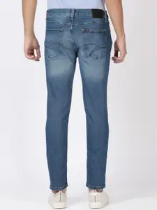Lee Men Blue Tapered Fit Heavy Fade Stretchable Jeans