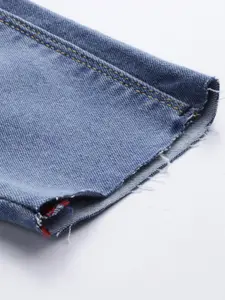 Moda Rapido Women Ankle Length Skinny Fit Blue Mildly Distressed Stretchable Jeans