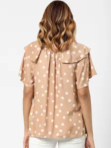 Vero Moda Pink Polka Dots Print Top