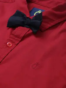 Gini and Jony Boys Red Classic Casual Shirt