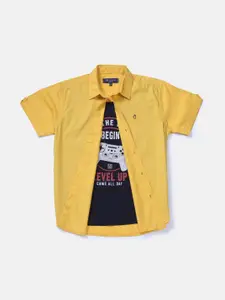 Gini and Jony Boys Yellow Classic Casual Shirt