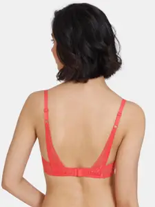 Zivame Red Lightly Padded Non-Wired Bra