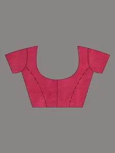 Arhi Grey & Magenta Woven Design Silk Blend Saree