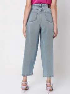 Vero Moda Women Blue Wide Leg Low-Rise Light Fade Jeans