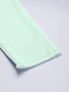 Allen Solly Woman Green Solid Slim Fit Stretchable Jeans