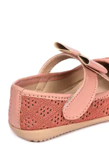 Lil Lollipop Girls Rust Ballerinas with Bows Flats