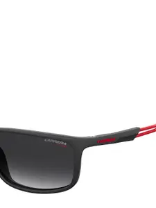 Carrera Men Grey Lens & Black Rectangular Sunglasses with UV Protected Lens