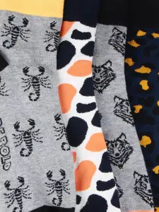 Bonjour Men Pack Of 4 Multicolored Above Ankle-Length Socks