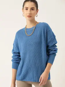 Kook N Keech Women Blue Solid Pullover
