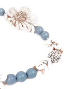 ODETTE Blue & White Beaded Necklace