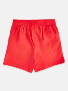 Pantaloons Baby Pantaloons Set Of 2 Baby Boys Red & Blue Regular Fit Solid Shorts